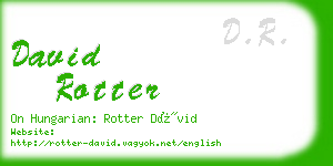 david rotter business card